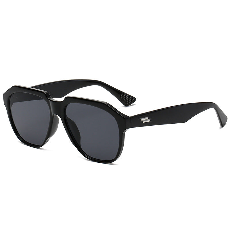 Retro Oval Large Frame Sunglasses