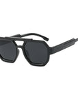 Double Beam Polygonal Pilot Sunglasses