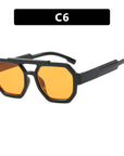 Double Beam Polygonal Pilot Sunglasses