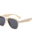 Retro Oval Large Frame Sunglasses