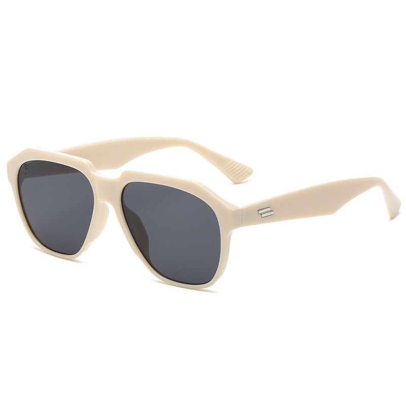 Retro Oval Large Frame Sunglasses