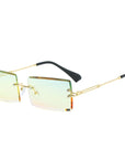 Rectangle Rimless Gradient Sunglasses